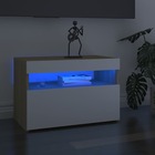 Meuble tv avec lumières led blanc et chêne sonoma 60x35x40 cm