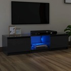 Meuble tv avec lumières led gris 140x40x35,5 cm