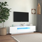 Meuble tv avec lumières led blanc 160x35x40 cm