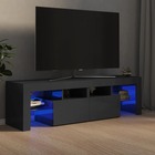 Meuble tv avec lumières led gris brillant 140x35x40 cm