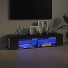Meuble tv avec lumières led gris brillant 135x39x30 cm