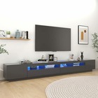 Meuble tv avec lumières led gris 300x35x40 cm