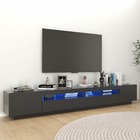 Meuble tv avec lumières led gris 260x35x40 cm