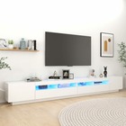 Meuble tv avec lumières led blanc 300x35x40 cm