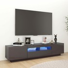 Meuble tv avec lumières led gris brillant 180x35x40 cm
