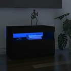 Meubles tv avec lumières led 2 pcs noir 60x35x40 cm