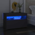 Meuble tv avec lumières led gris 60x35x40 cm