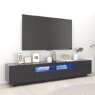 Meuble tv avec lumières led gris 200x35x40 cm