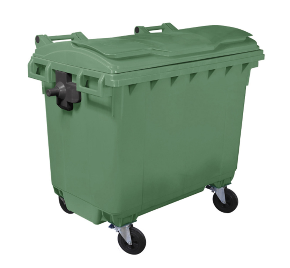 Bac roulant 4 roues premium 660l-lot de 5