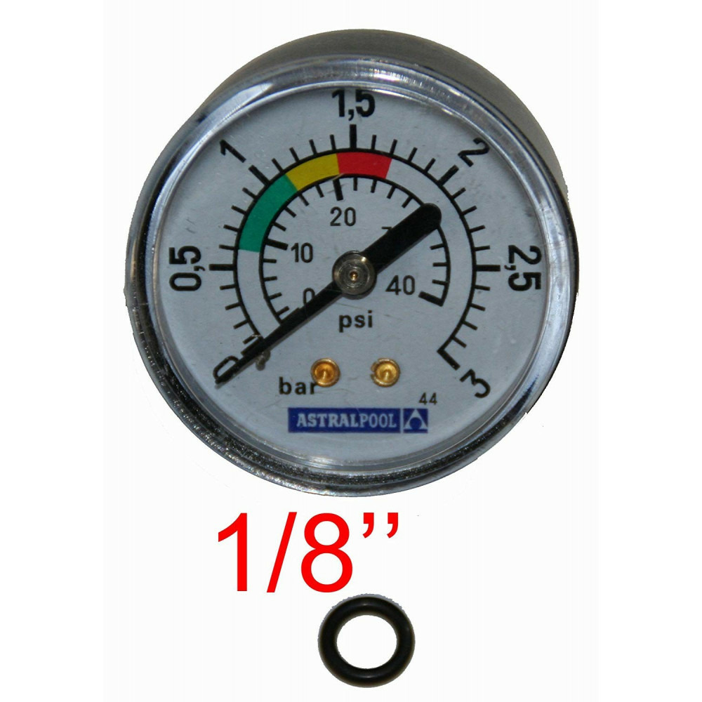 Manomètre astralpool pour filtre a sable piscine 3 bars - 4404010103 - fixa