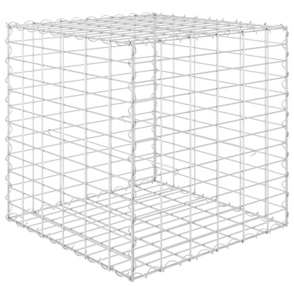 Lit surélevé cube à gabion fil d'acier 60x60x60 cm