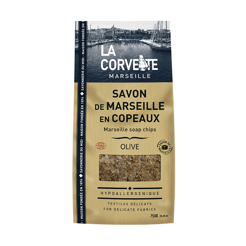 Copeaux de savon de marseille olive - 750g - ecodetergent
