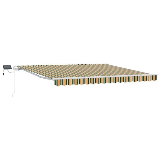 Auvent rétractable avec vert et jaune 400 ×350 cm tissu
