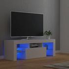 Meuble tv avec lumières led blanc 120x35x40 cm