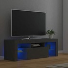 Meuble tv avec lumières led gris 120x35x40 cm