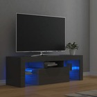 Meuble tv avec lumières led gris brillant 120x35x40 cm