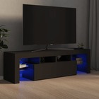 Meuble tv avec lumières led gris 140x35x40 cm