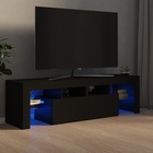 Meuble tv avec lumières led noir 140x35x40 cm