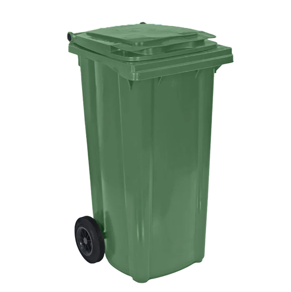 Bac roulant 2 roues premium 120l- lot de 10