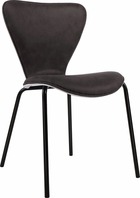 4 chaises noires confortables au design épuré avec pieds en métal