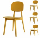 4 chaises scandinaves jaunes modernes et confortable