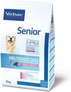 Virbac veterinary croquette hpm vet pour chien senior neutered 12kg