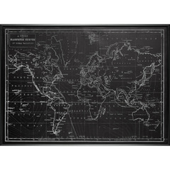 Toile imprimée encadrée "voyage et évasion" 50 x 70 cm atmosphera -carte noire