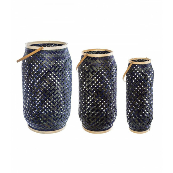 Lot de 3 lanternes bambou