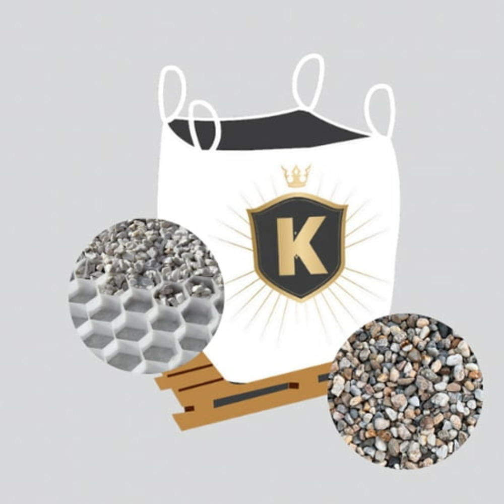 Kit 20m2 galets multicolore + stabilisateurs = 1 big bag galet 6/10 1,5t