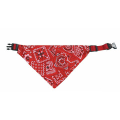 Collier bandana, 25 à 40 cm x 15 mm, rouge, pour petit chiens.