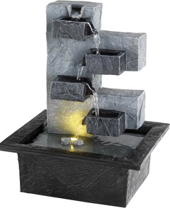 Fontaine extérieure en polyrésine avec led cascade modèle 2