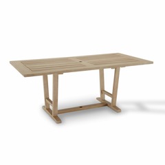 Table de jardin en bois d'eucalyptus 180×90 cm