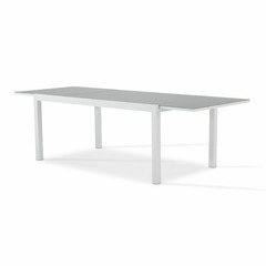Table de jardin en aluminium blanc 260/180×100 cm