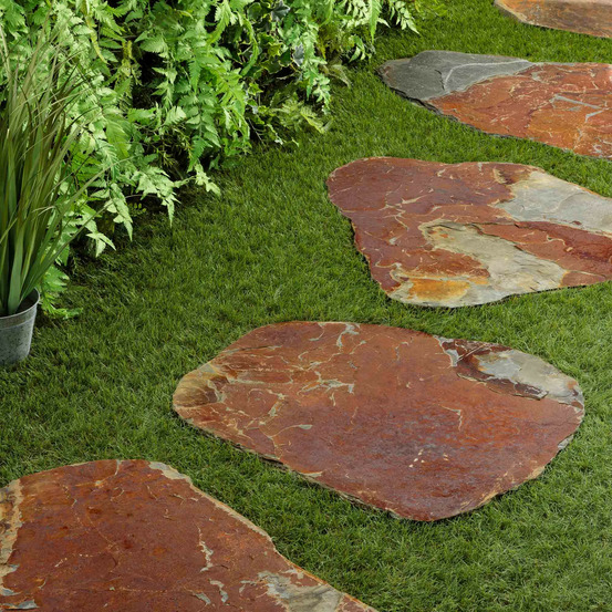 Pas japonais irrégulier ardoise multicolore 70-100x3 cm (à l'unité) - ro'ma nature