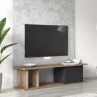 Meuble de salon essentiel meuble tv avec une porte battante et compartiments