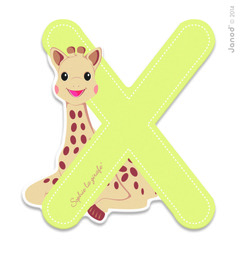 Lettre X "Sophie la Girafe"