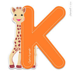 Lettre K "Sophie la Girafe"