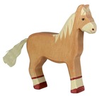 Figurine cheval debout, marron clair