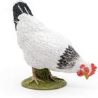 Figurine poule blanche picorant