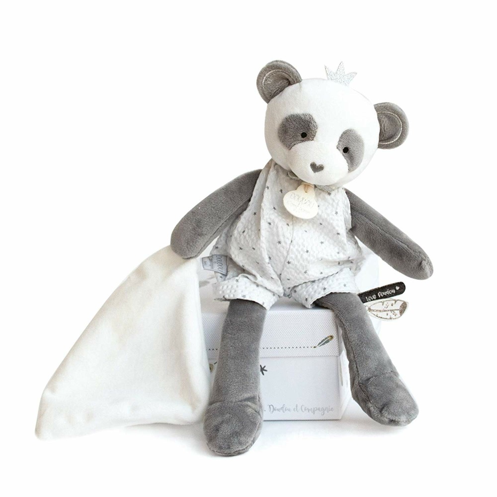 Doudou Et Compagnie DC3474 Attrap-Rêve Orsetto Blu Peluche 30 Cm Con Ricami – Regalo Di Nascita In Scatola Regalo