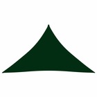 Voile de parasol tissu oxford triangulaire 5x5x6 m vert foncé