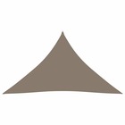 Voile de parasol tissu oxford triangulaire 5x5x6 m taupe