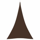 Voile de parasol tissu oxford triangulaire 5x7x7 m marron