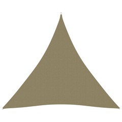 Voile de parasol tissu oxford triangulaire 4x4x4 m beige