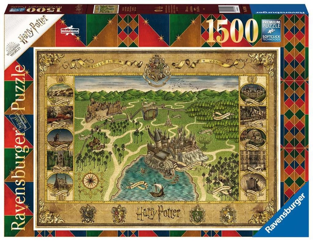 Puzzle la carte de poudlard 1500 pcs