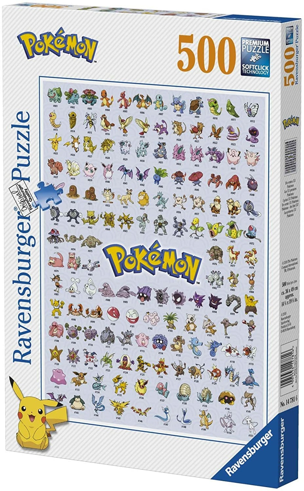 Puzzle pokédex pokémon 500 pcs