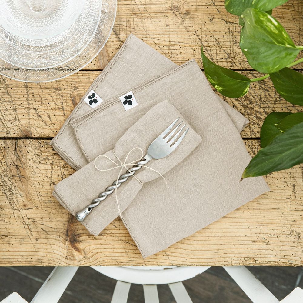 3 serviettes de table gaia
