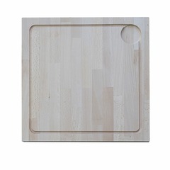 Planche en bois à découper solide 45 x 45 x 4.5 cm outr