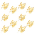 10 pcs feuilles artificielles de ficus doré 65 cm