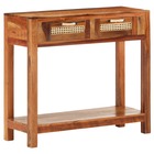 Table console 86x30x76 cm bois de récupération massif